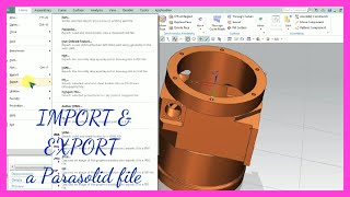 How to import amp export a xt files in NXRK CAD CAM [upl. by Yelrebmik]