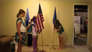 Girl Scout Flag Ceremony [upl. by Aleece749]