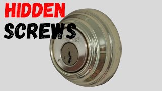 How to remove a deadbolt with NO Visible SCREWS [upl. by Tirreg256]