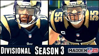 Madden 25 Rams Connected Franchise Divisional Playoffs vs Falcons Season 3 [upl. by Dionne]