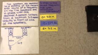 Sound Wave Interference Example Problem [upl. by Row]