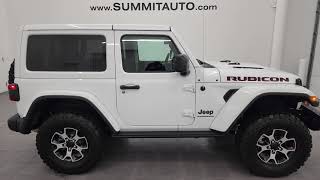 2023 JEEP WRANGLER 2 DOOR RUBICON IN BRIGHT WHITE 4K WALKAROUND 24J141A SOLD [upl. by Oecile19]