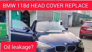 BMW 118d Engine Head Cover Gasket Replace [upl. by Robb]