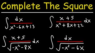 Integration of Rational Functions By Completing The Square  Calculus [upl. by Levan544]