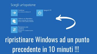 Creare un Punto di Ripristino in Windows in 10 minuti [upl. by Aehta]