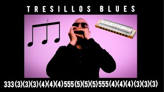 Tresillos Blues Corcheas Swing RampR armonica tresillos blues [upl. by Ainslee]