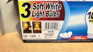 New Trisonic 100watt incandescent light bulbs [upl. by Biondo]