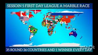 LEAGUE A MARBLE RACE ELIMINATIONS  SESSION 5 DAY 1  36 COUNTRIES [upl. by Andriana503]