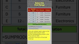 6 Ways to Use SUMPRODUCT in excel  Part 1 Total Revenue 📈 exceltips [upl. by Scheck]