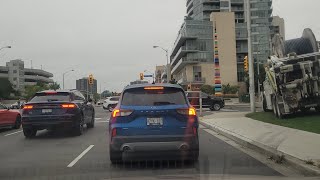 Driving Sheppard Avenue West From Jane Street Toronto Ontario Canada [upl. by Florrie]