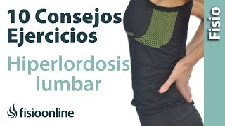 10 consejos y ejercicios para la lordosis lumbar baja [upl. by Mercier]