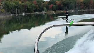 Wakeboarding Behind a Pontoon [upl. by Adnorat]