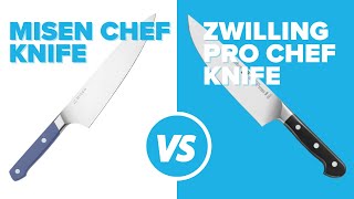 I tested a Misen 8quot Chef Knife against a Zwilling Pro 8quot Chef Knife Interesting [upl. by Niltiak]