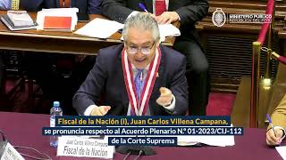 🗣️Fiscal de la Nación i se pronuncia respecto al Acuerdo Plenario 012023CIJ112 de Corte Suprema [upl. by Meijer259]