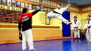 Taekwondo 360 540 600 720 Demonstration amp back flips [upl. by Neram5]