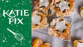 Easy Filo Mince Pie Christmas Recipe  Katie Pix [upl. by Macomber]