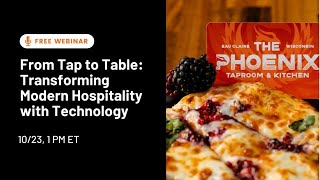 From Tap to Table  Transforming Modern Hospitality with Technology [upl. by Amelie]