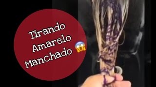 Tirando amarelo manchado dos cabelos com Shampoozada e Matização loiro Platinado [upl. by Hallette]