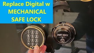 Change Electronic Digital Safe Lock with a Mechanical Safe Lock for Gun Safe Liberty Safe [upl. by Nileek]