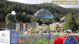 CRANS  MONTANA  Walking view in a beautiful municipality in Switzerland  switzerland travel 4u [upl. by Inna]