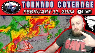 February 11 2024 LIVE Texas Tornado Coverage HuntsvilleOnalaska [upl. by Ahsiram382]