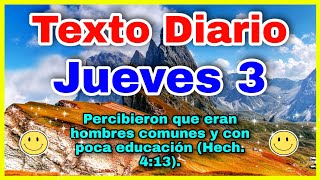 Texto diario jueves 3 de agosto 2023 ✅ texto diario 🔴 TEXTO DIARIO de Hoy [upl. by Reahard953]