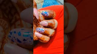 Foil nail art easy and beautiful nailartdesign nails simplenailartdesignsatnails [upl. by Mezoff311]