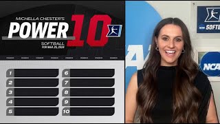 College softball rankings Georgia rises to top 3 of Power 10 [upl. by Alexina]