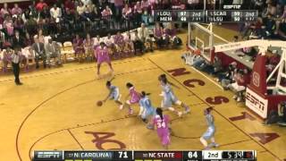 UNC Womens Basketball Highlights vs NC State [upl. by Rayle]