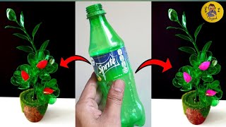 Crafts from plastic bottles  Best Idea Plastic Bottle art  Kerajinan Bunga dari Botol Sprite [upl. by Clemen248]