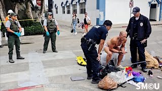 Venice Beach Cleanup MultiAgency Task Force Tackles Homeless Encampments on Navy Street [upl. by Coben]