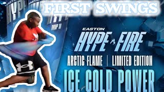 HITTING WITH THE NEW EASTON HYPE ARCTIC FLAME DROP 5 USSSA REVIEW easton BASEBALL [upl. by Mosora]