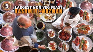 DawateWalima of Kashmir Heavenly NON VEG Feast at a Wedding in Srinagar  The Kashmiri WAZWAN [upl. by Ynelram]