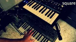 Novation Bass Station 2 VS Roland SH101 [upl. by Dwinnell]