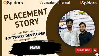 Success story of MrA Pavan as a software Engineer Qspiders vadapalani Chennai [upl. by Manon]