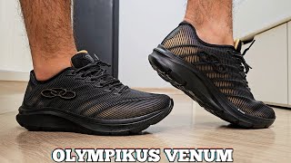 Review Tênis Olympikus Venum Preto e Dourado  Demonstração No Pé  On Feet [upl. by Hnid846]