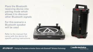 How to Pair the ATLP60BT Wireless Turntable to a Bluetooth® Device [upl. by Notse721]