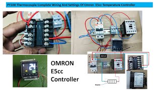 PT 100 thermocouple with omron E5cc Complete wiring of E5cc controller electricaltech1054 [upl. by Kenric]