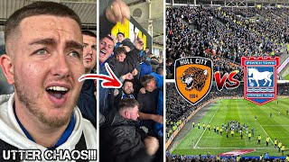 HULL CITY VS IPSWICH TOWN  33  AWAY END LIMBS AS PROMOTION NEARLY SEALED IN 6 GOAL THRILLER [upl. by Adiaros]