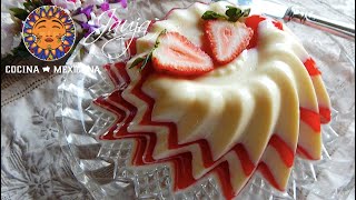 Gelatina de Fresas con Crema [upl. by Esinaj120]