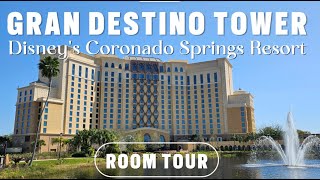 Gran Destino Tower at Disneys Coronado Springs Resort Room Tour  Water View [upl. by Llerrom]