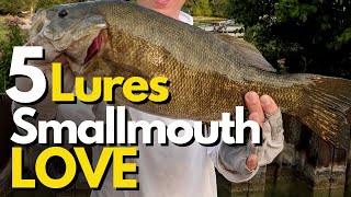 5 Best Smallmouth Bass Lures Based on Their Behavior [upl. by Vudimir]