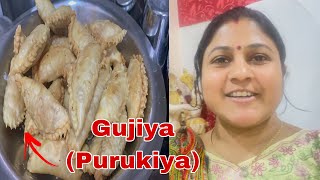 Making of famous Bihari snack “PURUKIYA” 🥟 also known as Gujiya SujiMawa Gujiya 😋😋 [upl. by Oker]