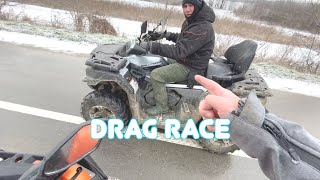 2021 CFMOTO CFORCE 450L VS CFORCE 625  DRAG RACE [upl. by Yarezed]