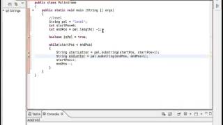 Java String Class Palindrome Example [upl. by Ahtreb]