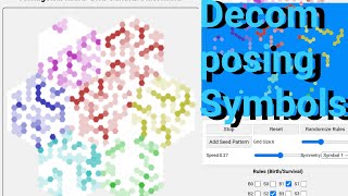 Hexagonal Multigrid Decomposing Symbols interesting ruleset that never settled on a solution [upl. by Dolly703]