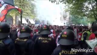 Slavia fans before match against Sparta Prague 12042014 [upl. by Tterab509]