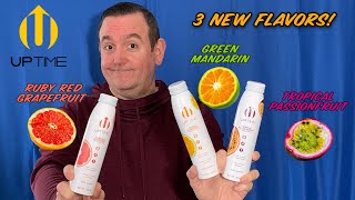 Uptime Energy Drink Review 3 New Flavors Uptime Tropical Passionfruit Green Mandarin Grapefruit [upl. by Freudberg153]