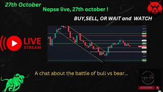 Nepse live 27th october  educational nepsestock [upl. by Aicek411]