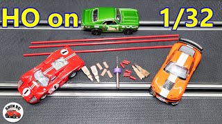 Make HO slot cars race on 132 track [upl. by Isiad309]